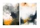 Modern Abstract Gray and Yellow Canvas Print