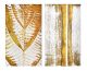 Set of 2 Golden Leaf and Abstract Canvas Print