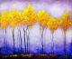 Colorful Yellow Trees Canvas Print