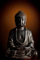 A Small Replica Statue Of The Buddha Canvas Print