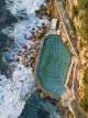 Aerial View Of Rock Pool Canvas Print