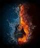 Electric Guitar On Fire Canvas Print