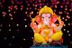 Lord Ganesha And Beautiful Lights Canvas Print