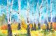 Russian Forest Landscape with Beautiful Birches Canvas Print