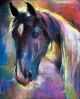 Pastel Horse Painting Canvas Print