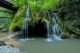 Small Waterfall In The Green Forest Canvas Print