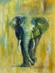 Elephant Watercolor Painting Canvas Print