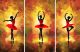 Three Ballerina Girls Dancing Canvas Print