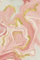 Fluid Marble Acrylic Abstract Pink and Gold Canvas Print