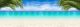 Panorama Paradise Beach with Coco Palms Canvas Print