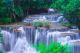 Beautiful Deep Waterfall in the Forest Canvas Print