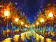 Colorful Street Night View Canvas Print